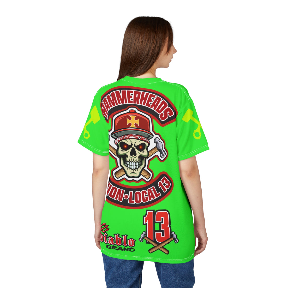 Very Special Hammerheads Union Local 13 - SoCal 619 Special Edition - Custom HiViz Motorcycle Riding Tee Shirt _ Super Comfort and Fit