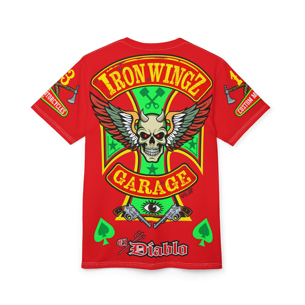 Iron WingZ Customs HiViz High Performance Motorcycle Riding Super Tee