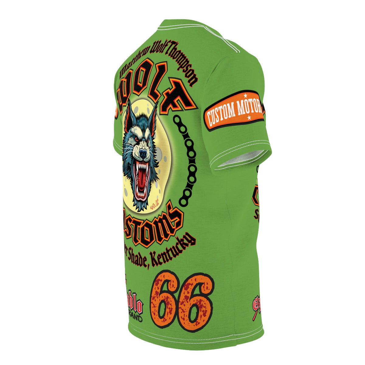 MWT Wolf Custom Motorcycles Super Tee — Viciously Cool High Performance Motorcycle Riding Shirt