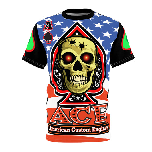 American Custom Engines ACE Americana Cut - Special Lumina Green  Ace of Spades Death Card High visibility Graphics