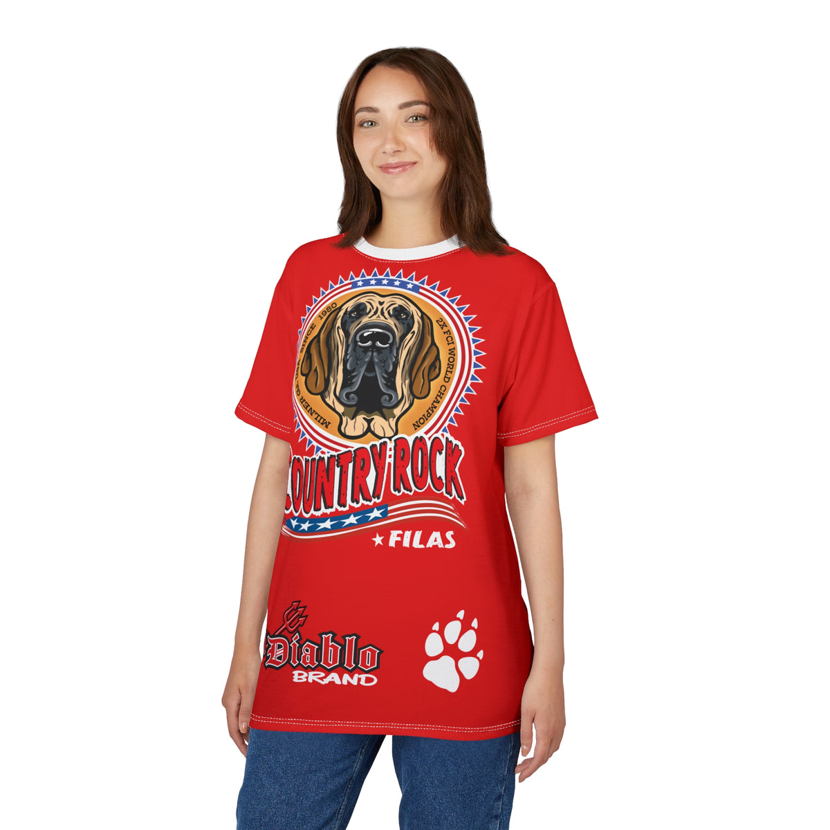 Country Rock Filas Graphic Super Tee — El Diablo Brand Paw Print T-Shirt