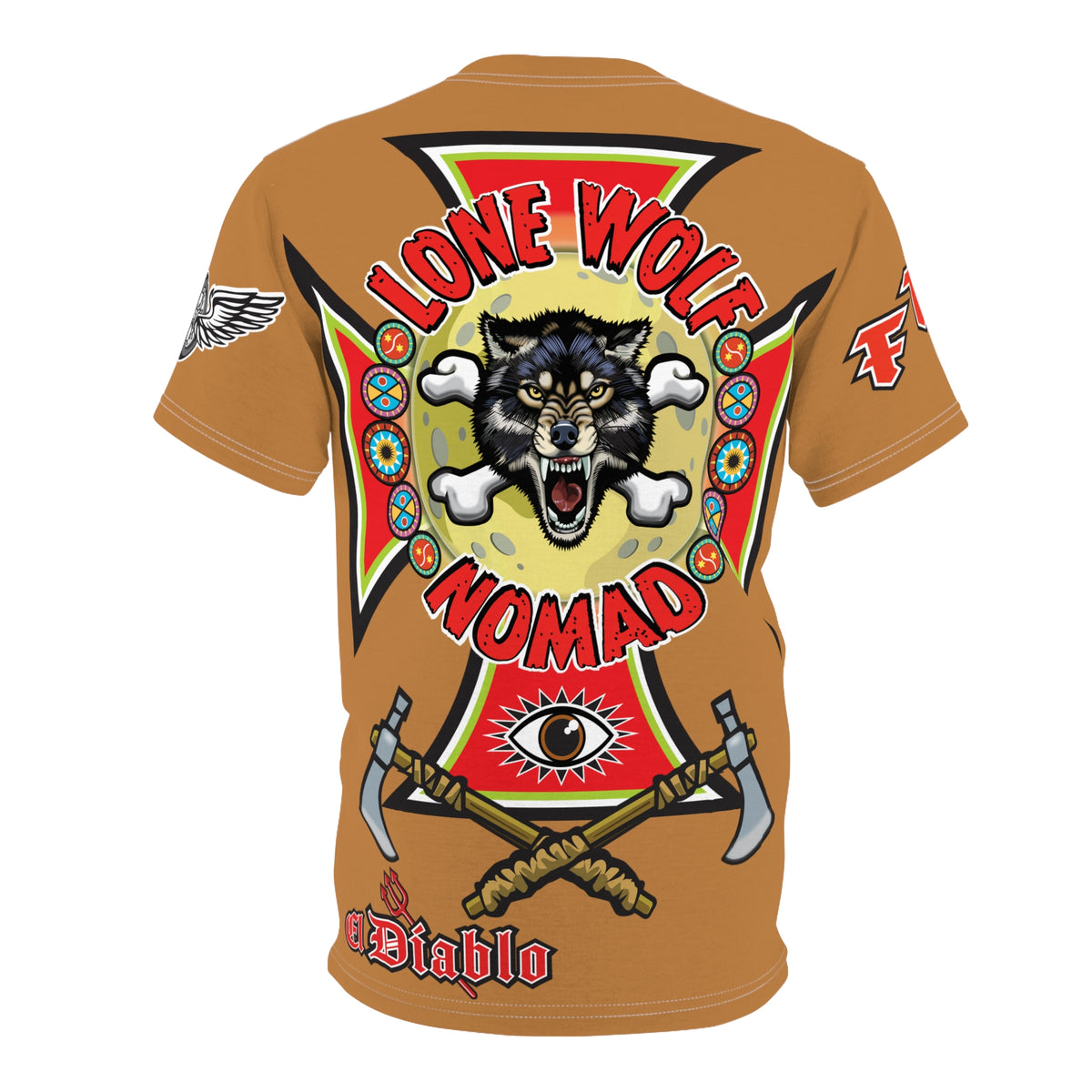 Lone Wolf Nomad HiViz Super Tee - For The Independent No Club Bikers For Life