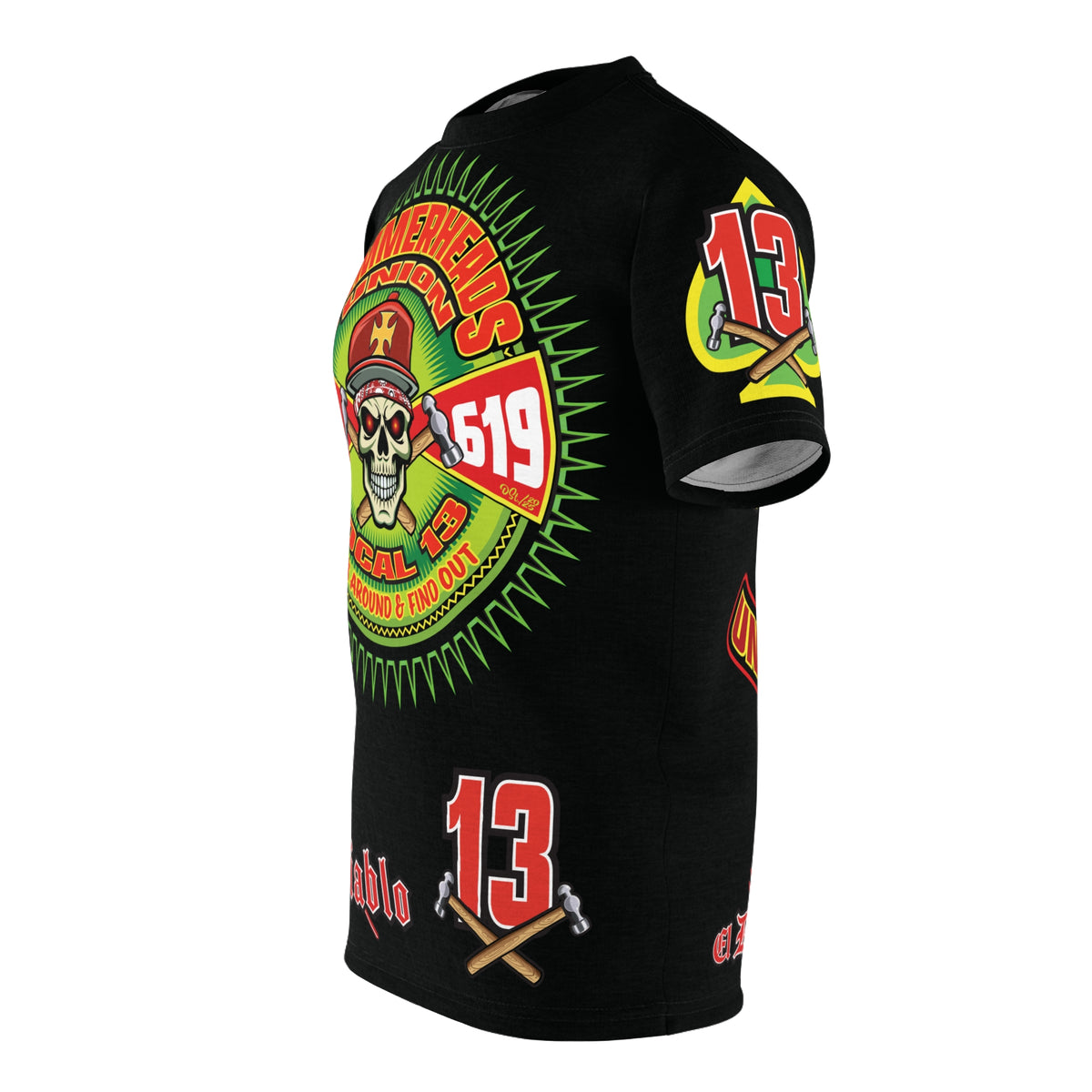 Hammerheads Union Local 13 FAFO -  Custom Motorcycle Riding Tee Shirt _ Super Comfort and Fit