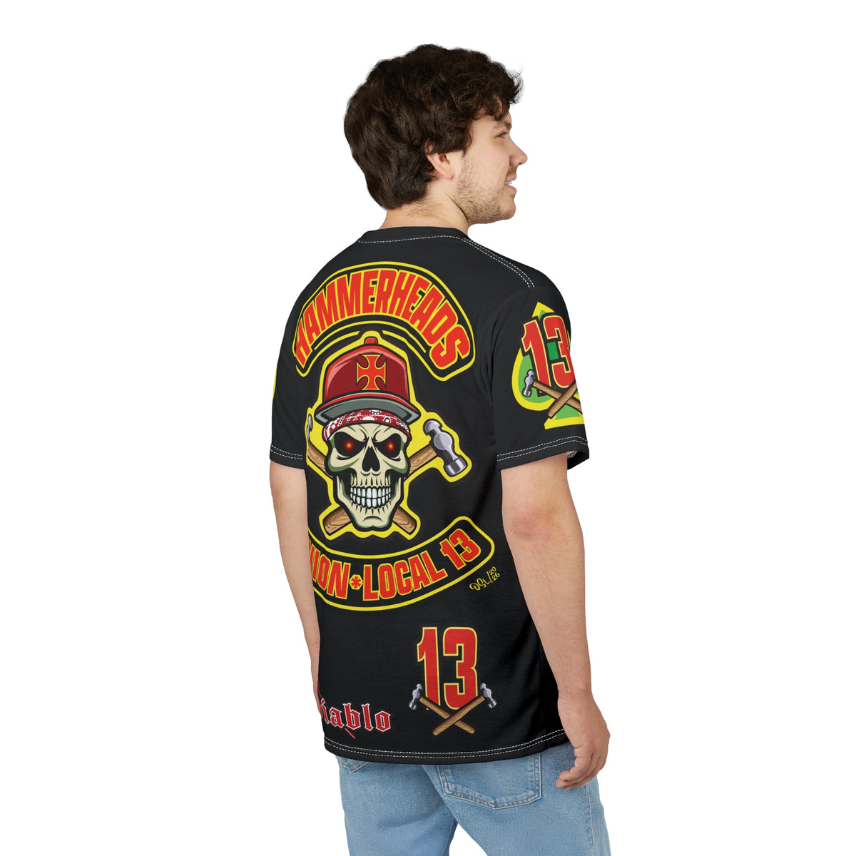 SRT Hammerheads Union Local 13  -  Custom Motorcycle Super Riding Tee - Super Comfort and Fit