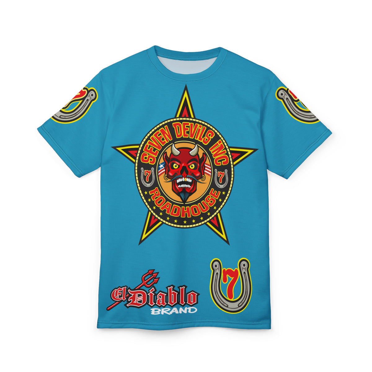 Seven Devils Inc. Roadhouse Graphic Tee - HiViz Motorcycle Custom Riding Super Tee