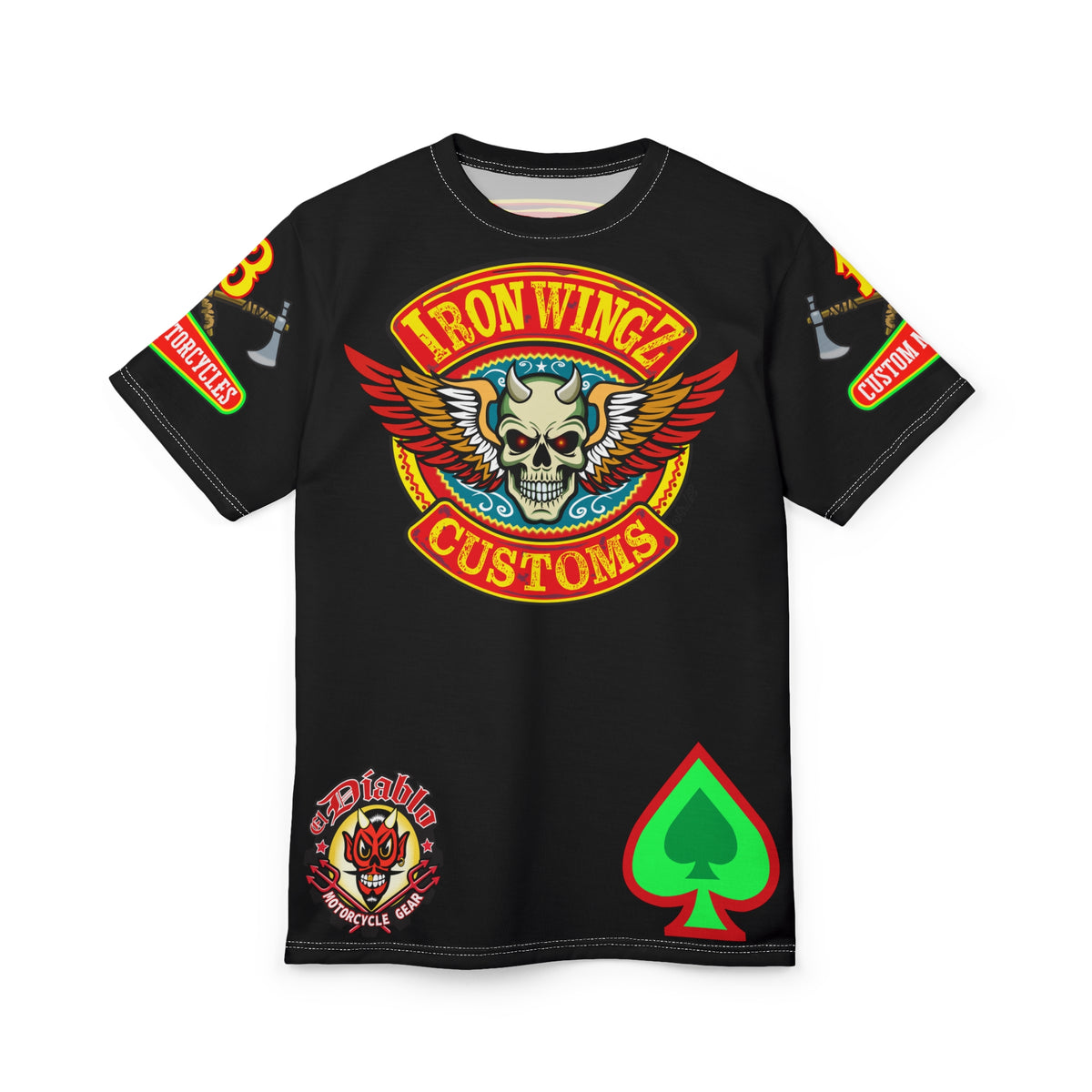 Iron WingZ Garage - Custom HiViz Super Tee - The Ultimate Motorcycle Riding Tee