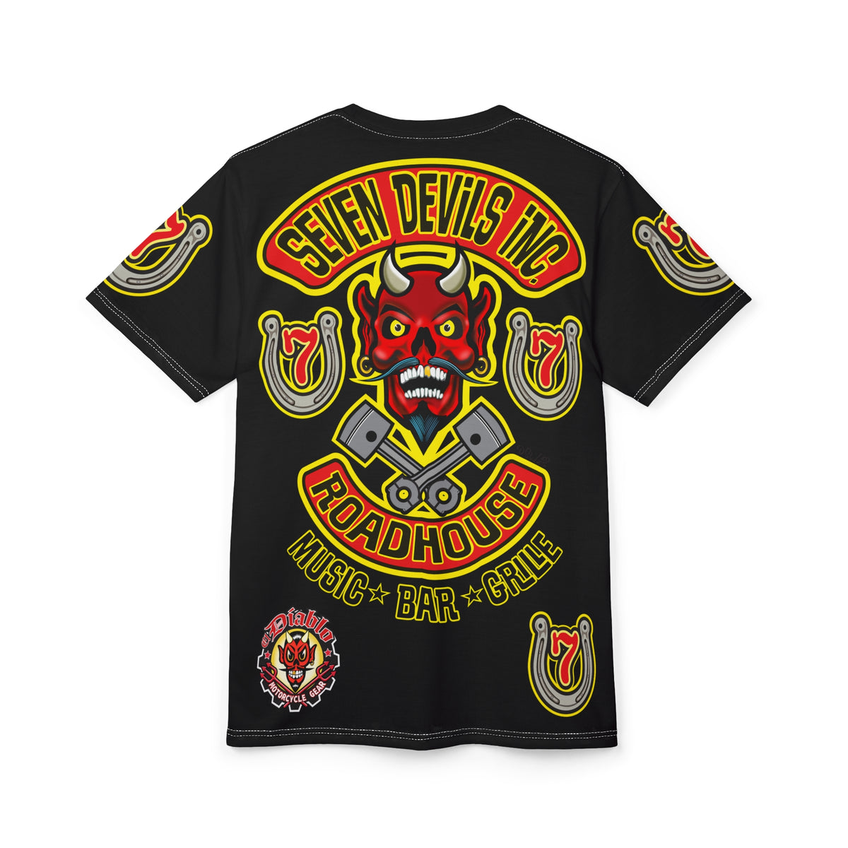 Seven Devils Inc. Roadhouse HiViz Graphic Tee - Motorcycle Custom Riding Super Tee