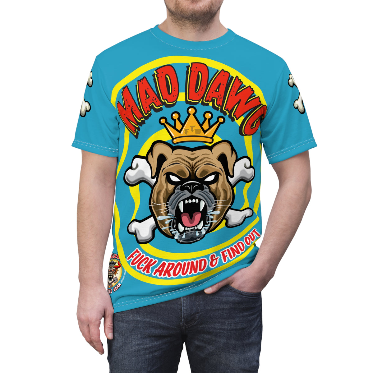 Mad Dawg Customs  FAFO HiViz Motorcycle Super Tee