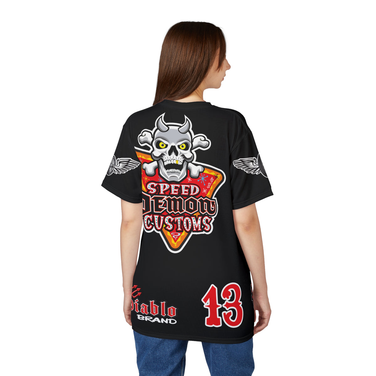 SRT Speed Demon Customs Spectacular  Super Riding Tee - Devilishly Demented Bold Biker Design