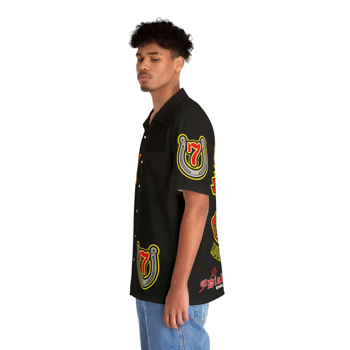 Big Bopper Men's Hawaiian Shirt - Loose, Comfortable Button Up Shirt for Easy Breezy Riding - Sizes to 5XL