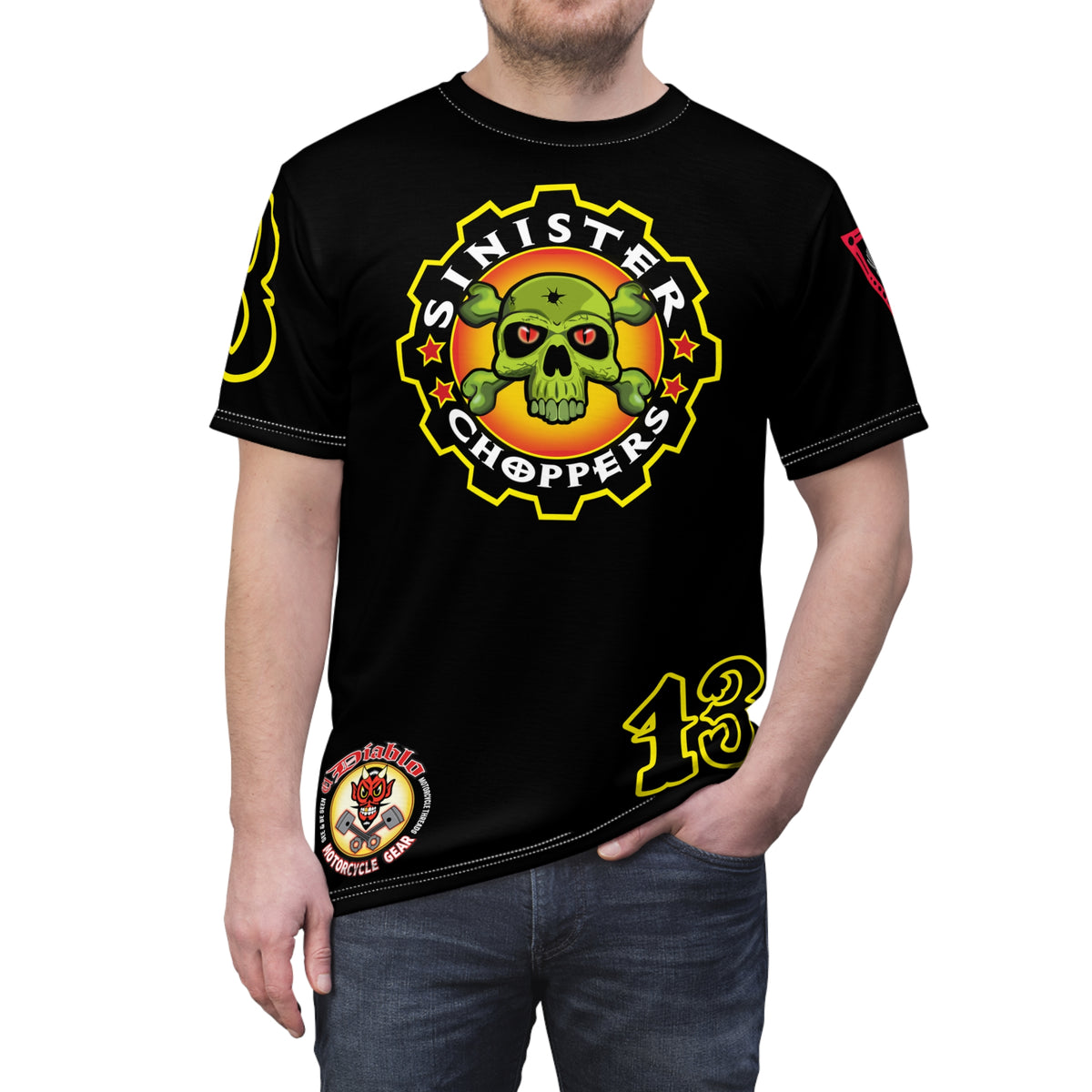 SRT Sinister Choppers  Super Riding Tee - Clean, Beautiful, Design - Outrageous Biker Gear