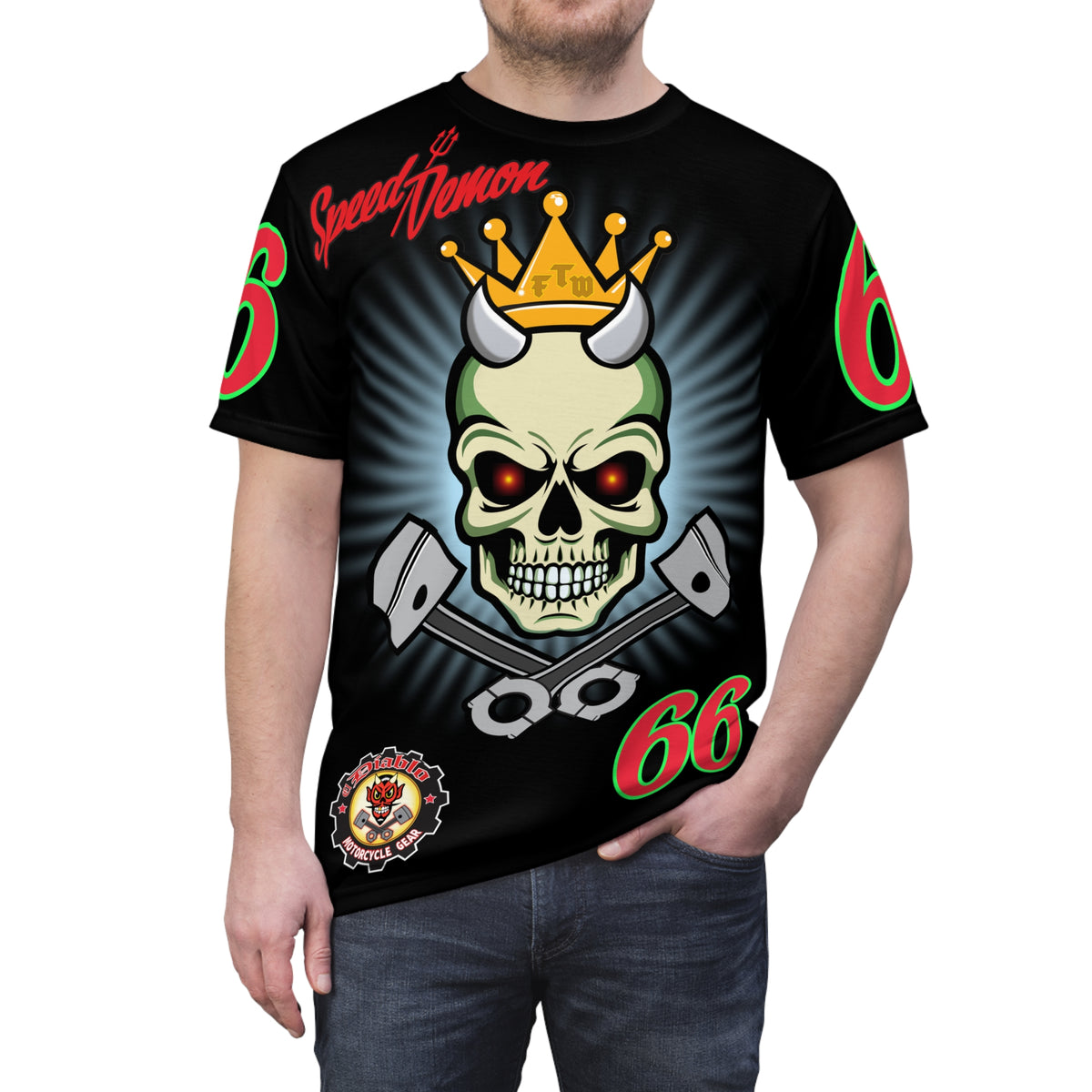 Speed Demon High Performance Unisex Super Tee - Edgy Racing Skull Design
