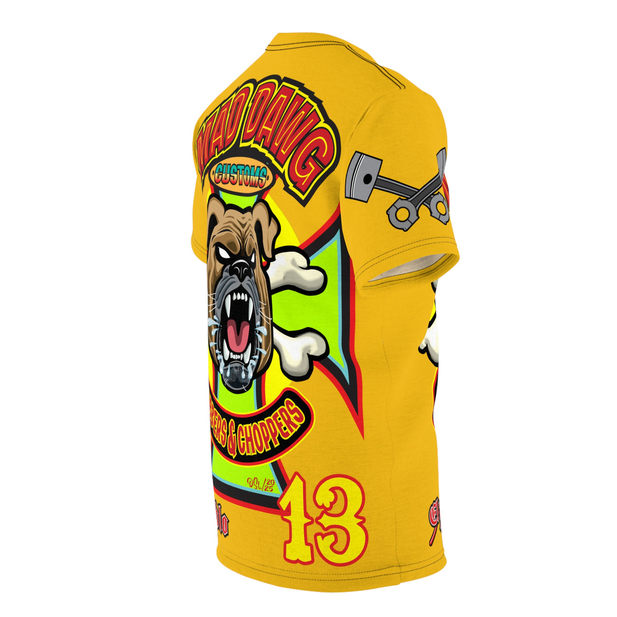 Mad Dawg Choppers & Bobbers Custom Motorcycle Riders Super Tee