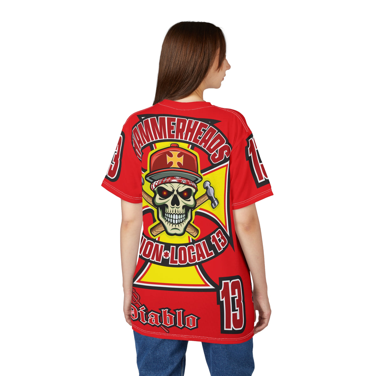 Hammerheads Union Local 13 HiViz Super Tee - Rough Tough Bad Attitude Motorcycle Riding Tee