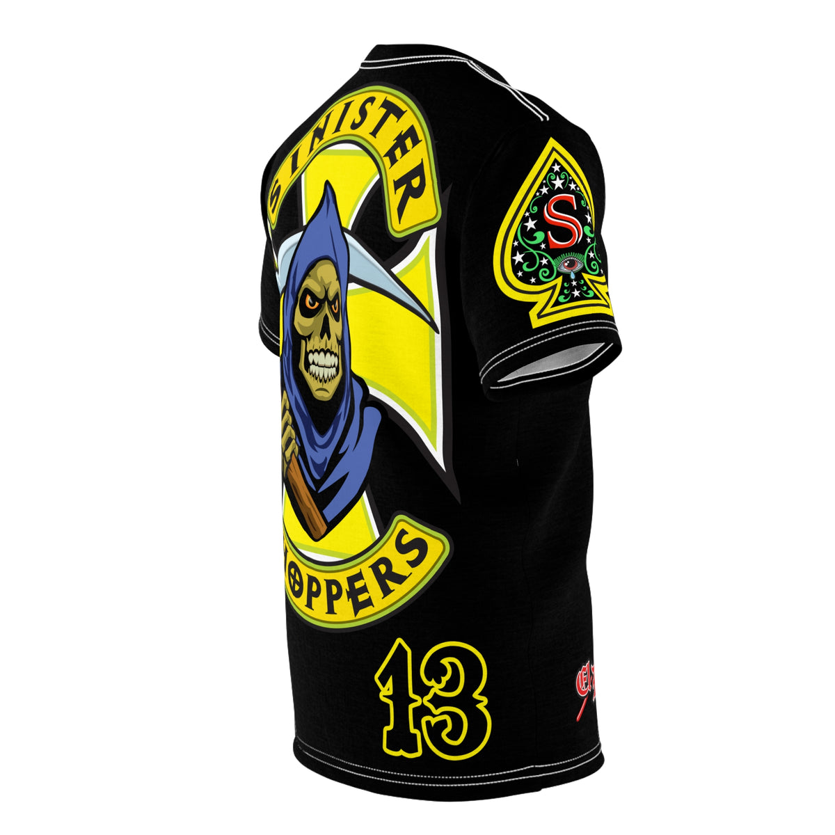 SRT Sinister Choppers Custom Motorcycles - Custom Reaper Super Riding Tee - High Performance Riding Wear