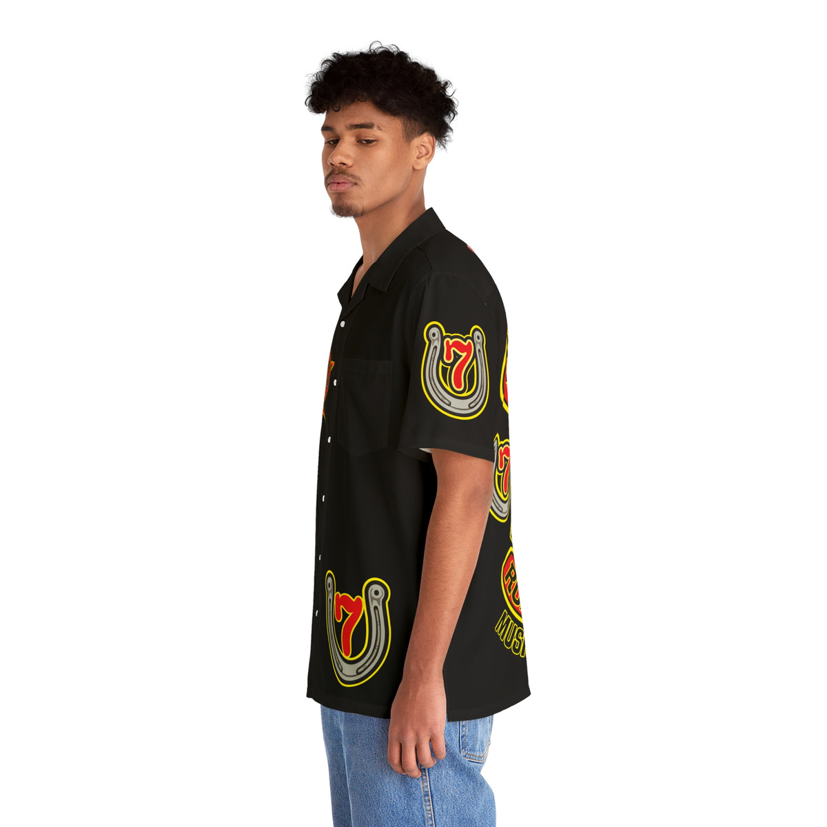 Big Bopper Men's Hawaiian Shirt - Loose, Comfortable Button Up Shirt for Easy Breezy Riding - Sizes to 5XL