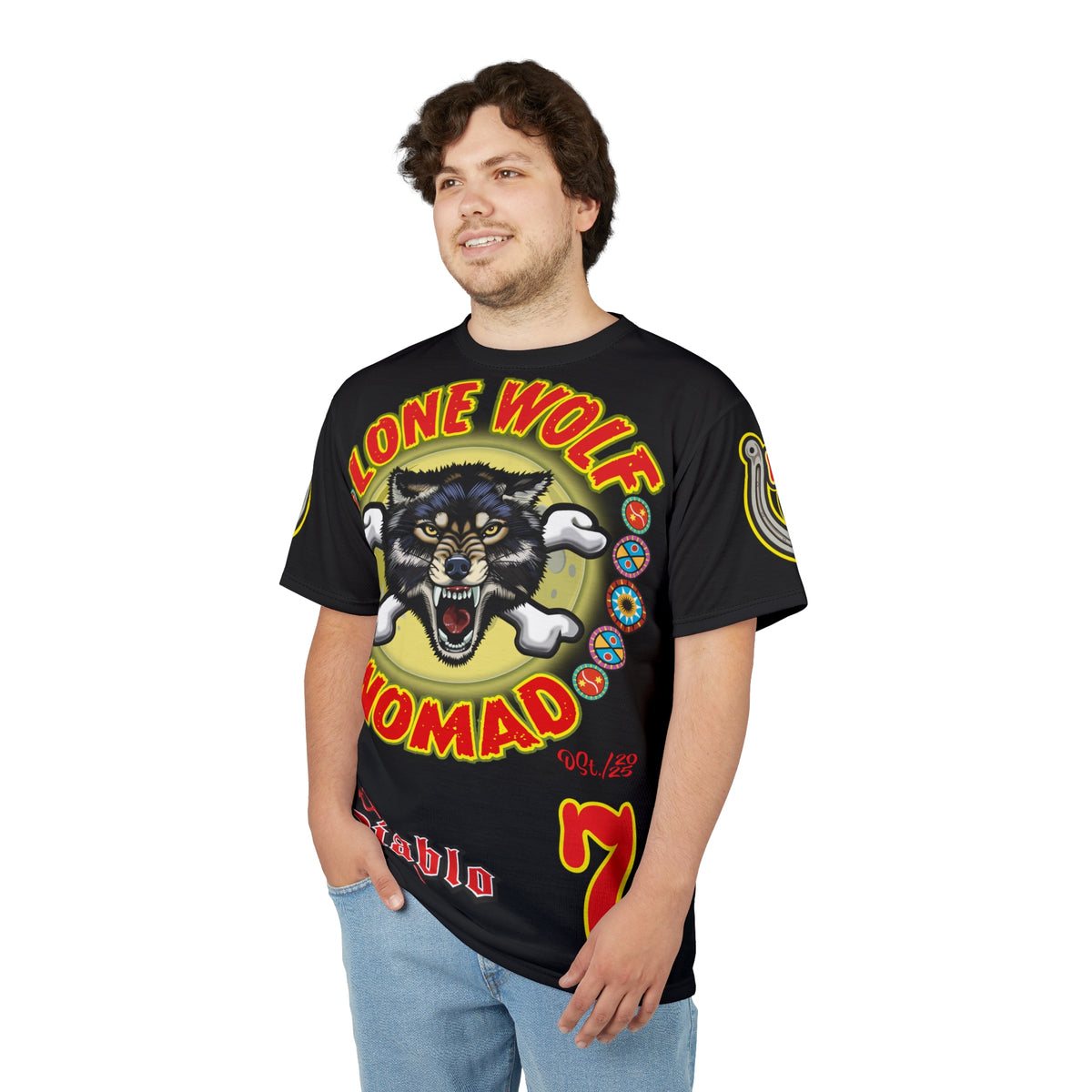Lone Wolf Nomad HiViz Super Tee - Special Design for Independent No Club Riders