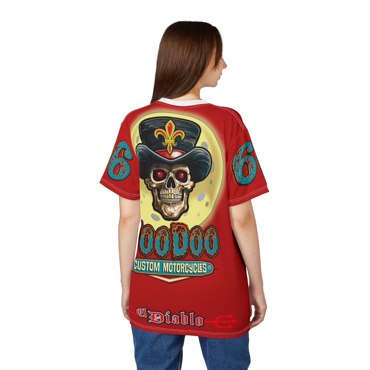 Voodoo Customs Tie Dye Blast Graphic Tee – Unisex- Edgy Style for Bikers