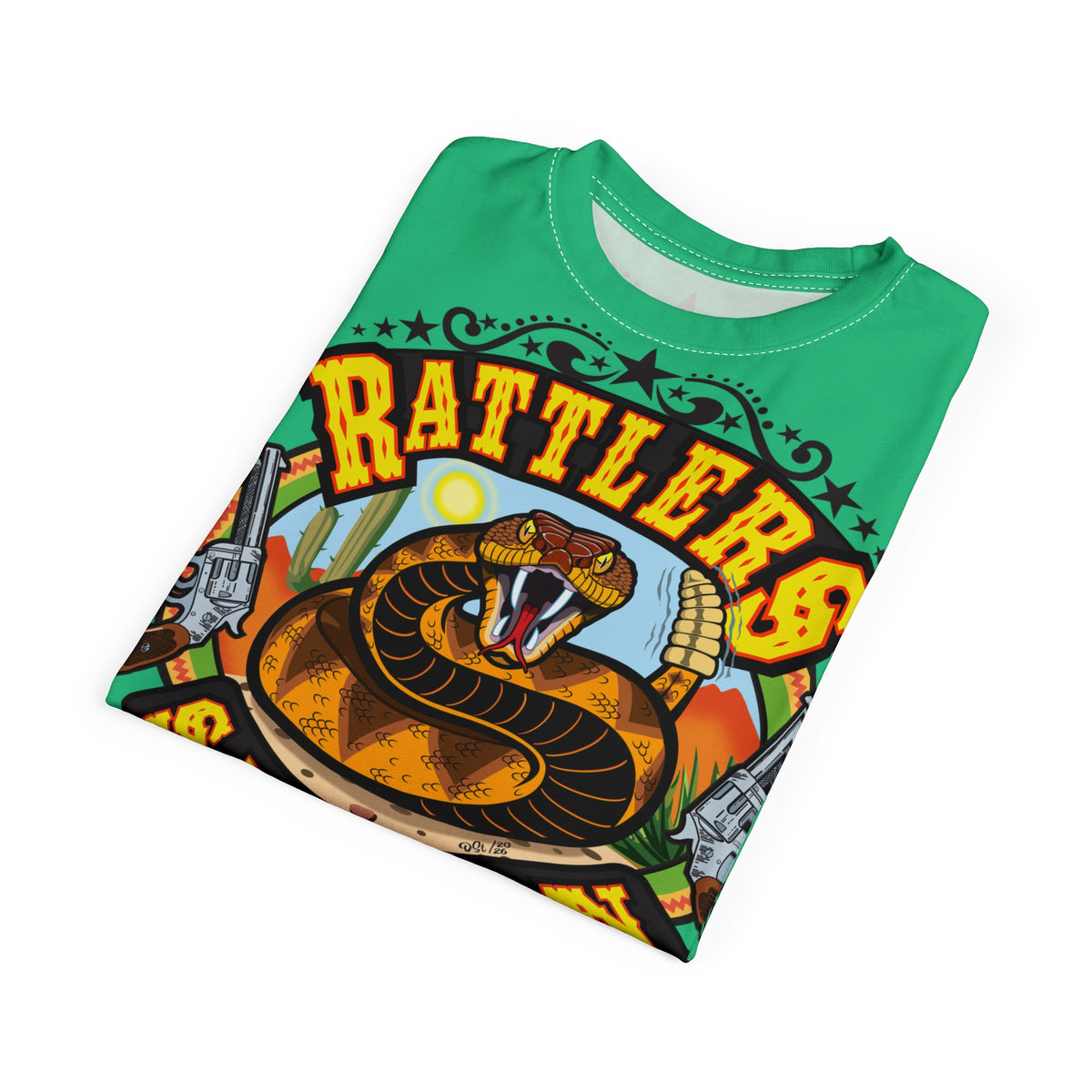 Rattlers Saloon Diamondback Logo Tee — Vintage Biker Route 66 Graphic Shirt