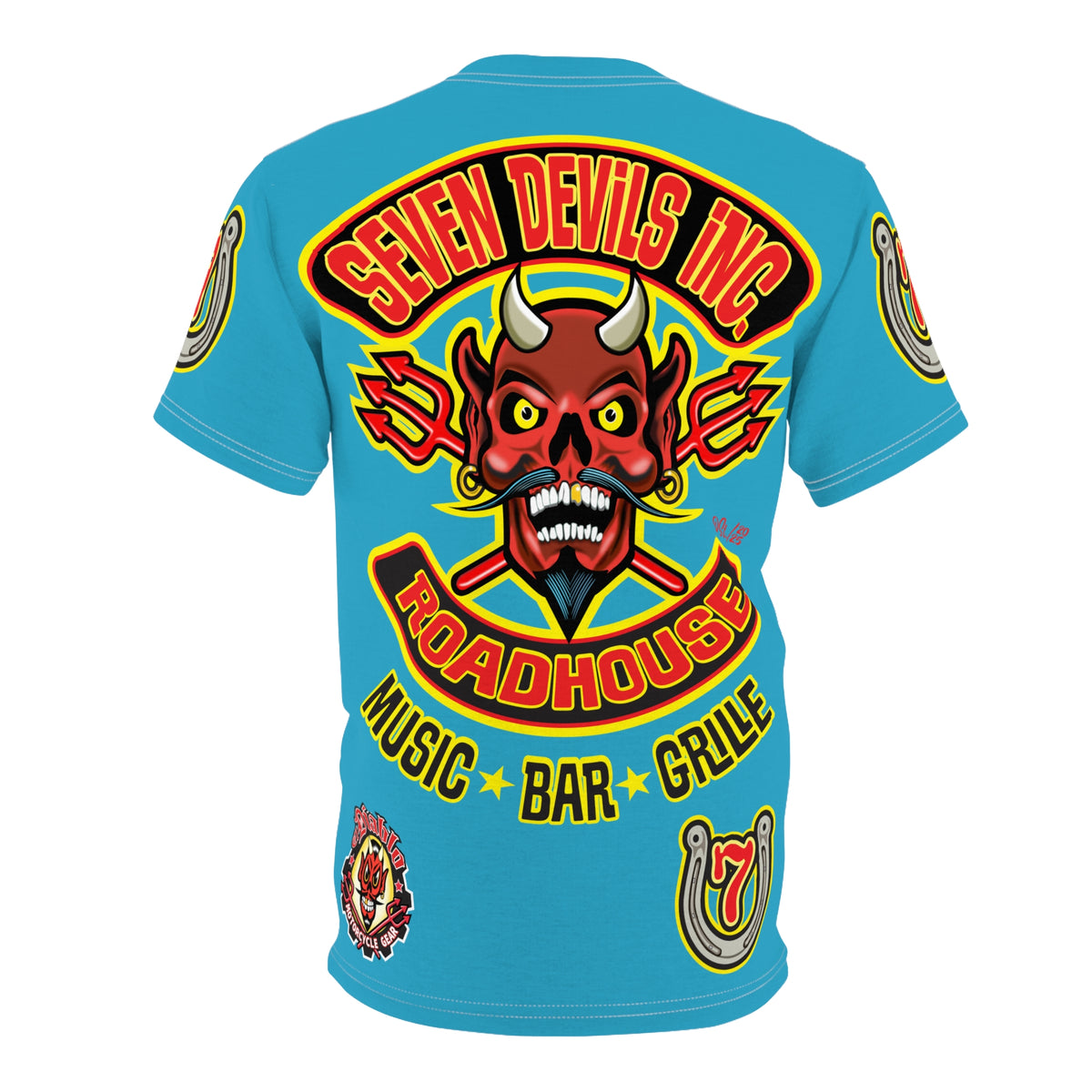 Seven Devils Inc. Roadhouse Graphic Tee - HiViz Motorcycle Custom Riding Super Tee