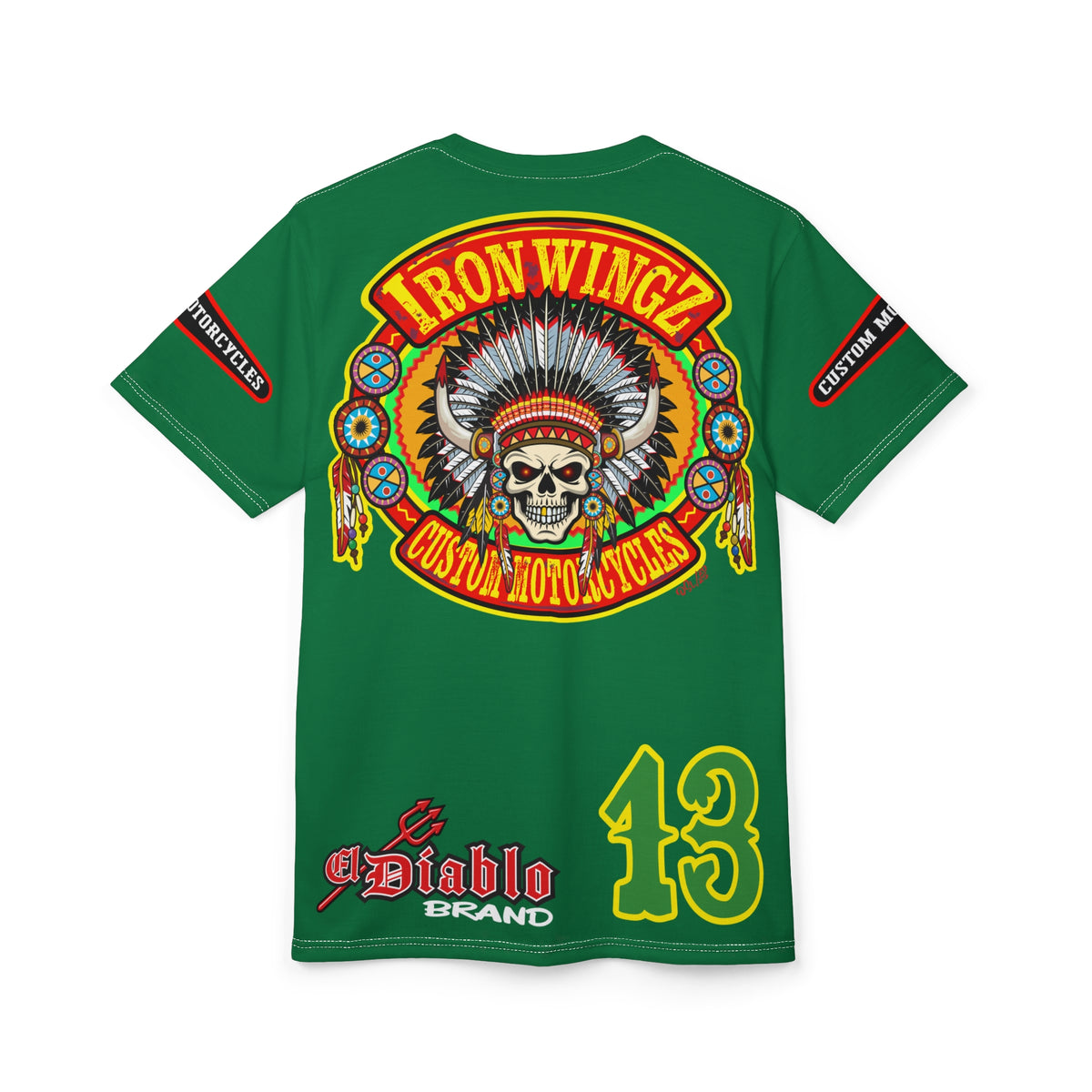 SRT Iron WingZ Garage Custom Biker Riding Super Tee - Retro Vintage Graphic Style