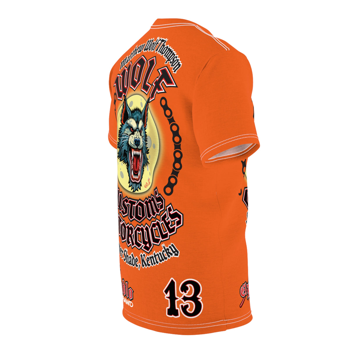 MWT Wolf Customs Motorcycles Super Tee — Viciously Cool High Performance Motorcycle Riding Shirt