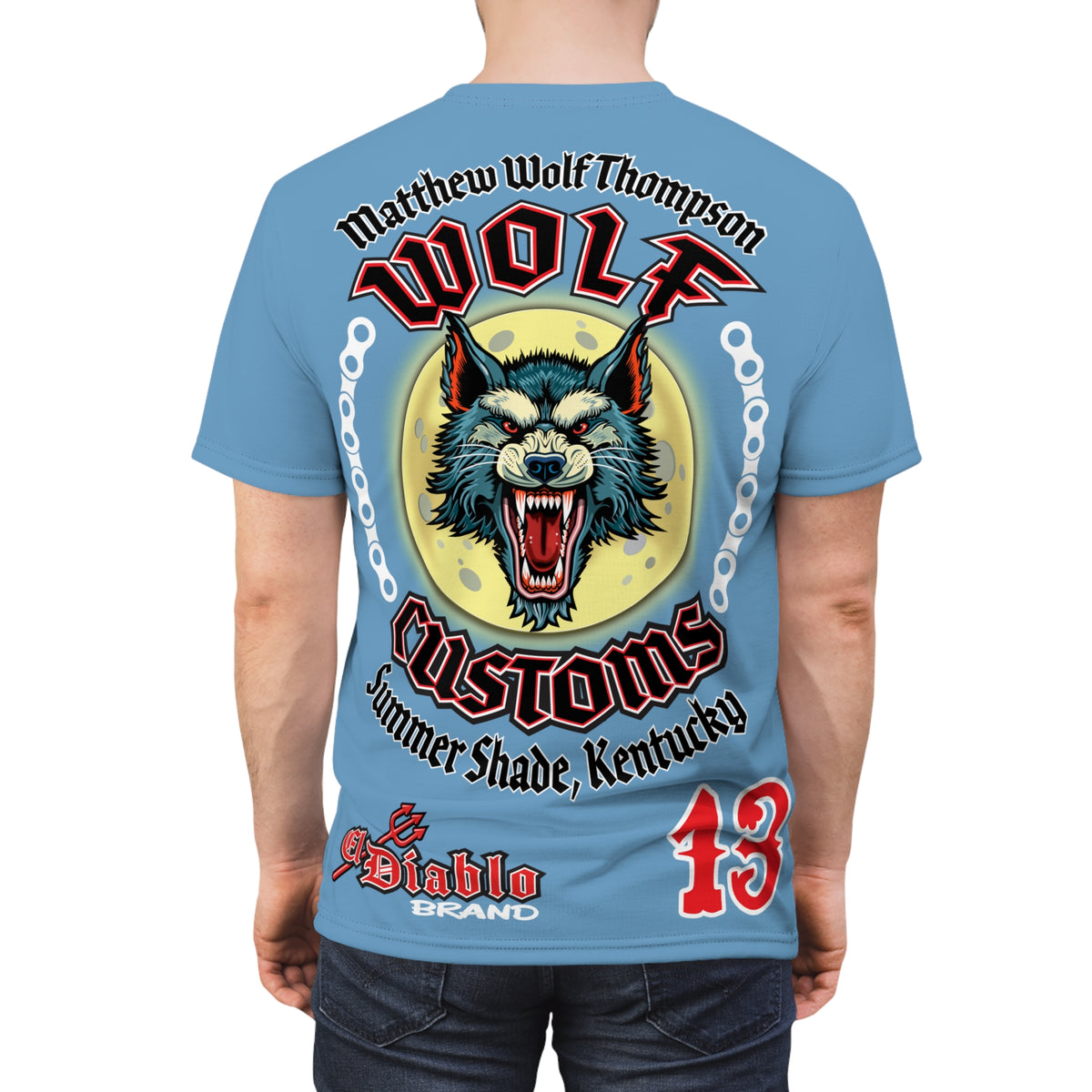 MWT Wolf Custom Motorcycles Super Tee — Viciously Cool High Performance Motorcycle Riding Shirt