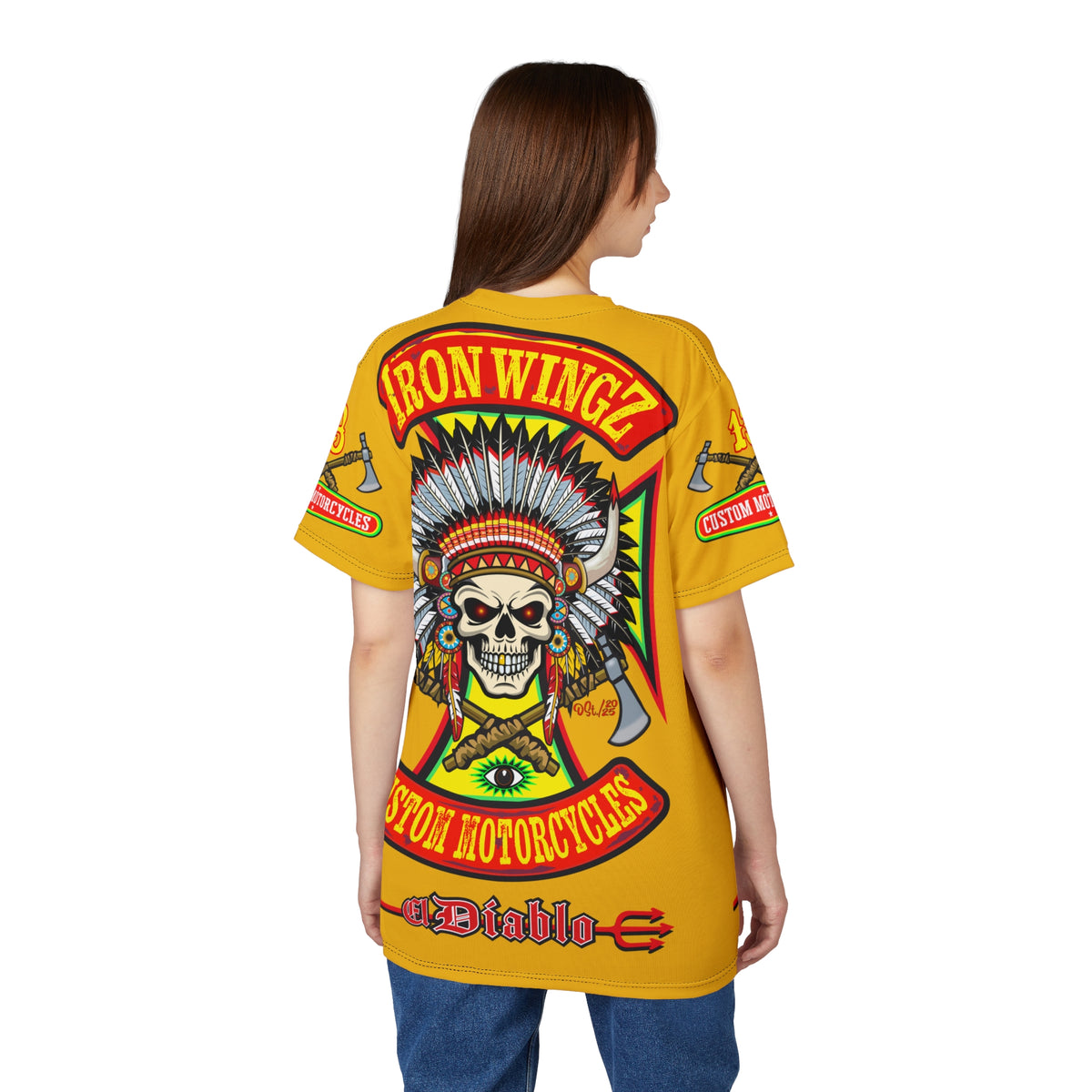 Iron Wingz Garage HiViZ Motorcycle Rider Super Tee