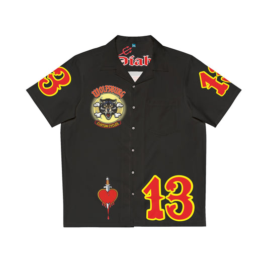Big Bopper Men's Hawaiian Shirt - Loose, Comfortable Button Up Shirt for Easy Breezy Riding - Sizes to 5XL
