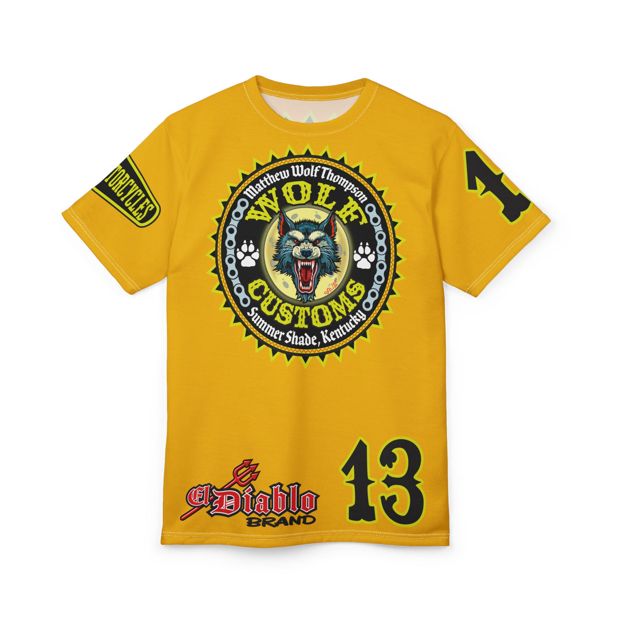MWT Wolf Customs '66 Graphic Super  Tee — Retro Motorcycle Club Shirt The Best Biker Riding Tee EVER !!!