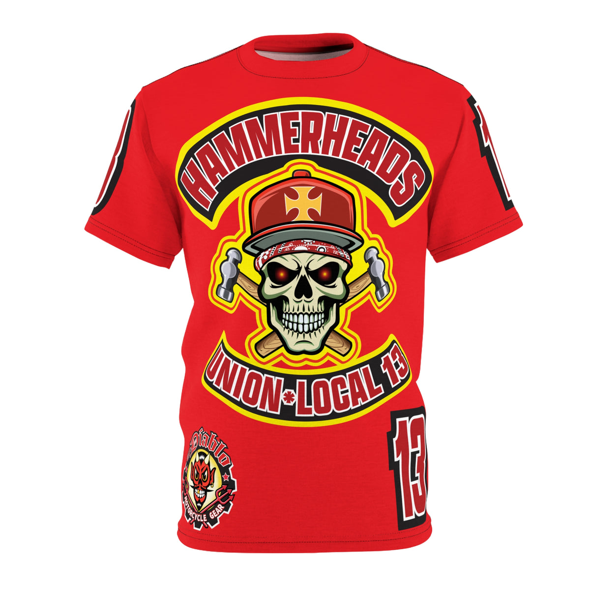 Hammerheads Union Local 13 HiViz Super Tee - Rough Tough Bad Attitude Motorcycle Riding Tee