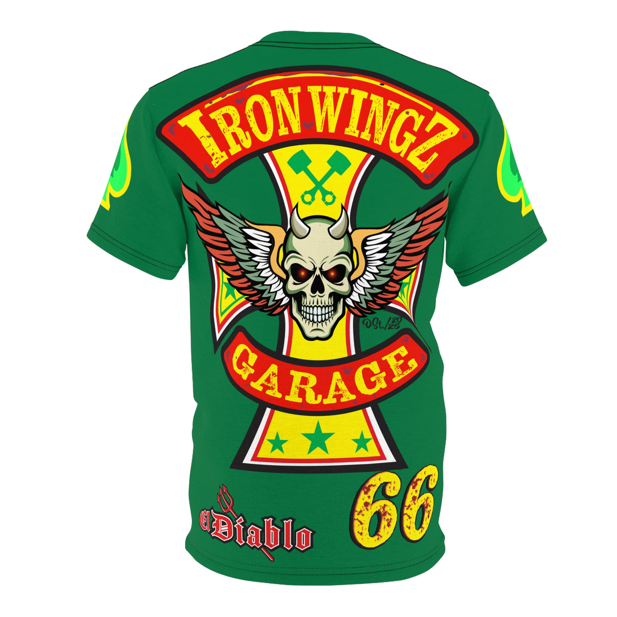Iron Wingz Custom Motorcycle Unisex Super Tee - Bold Graphic Tee for Bikers (Limited Edition)