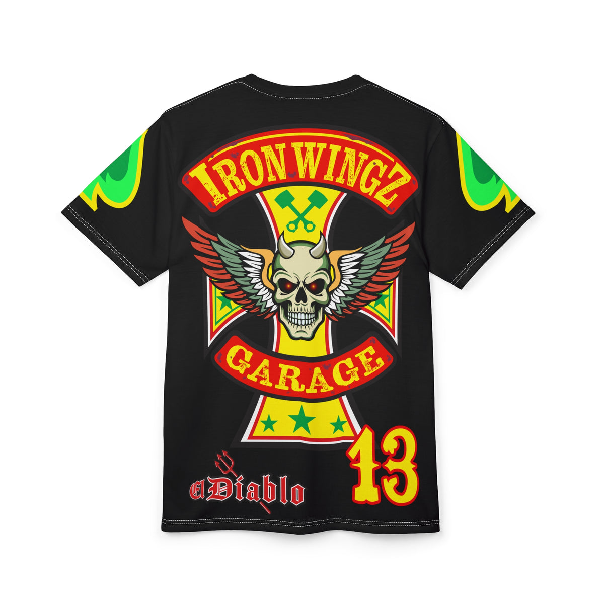 Iron Wingz Custom Motorcycle Unisex Super Tee - Bold Graphic Tee for Bikers