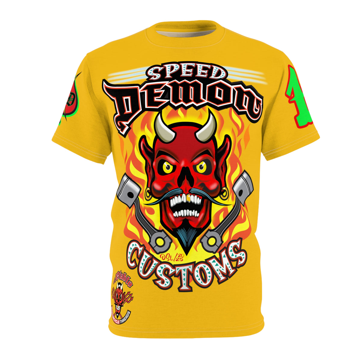 Speed Demon Custom HiViz Unisex Tee - Bold Graphic Harley Enthusiast Super T