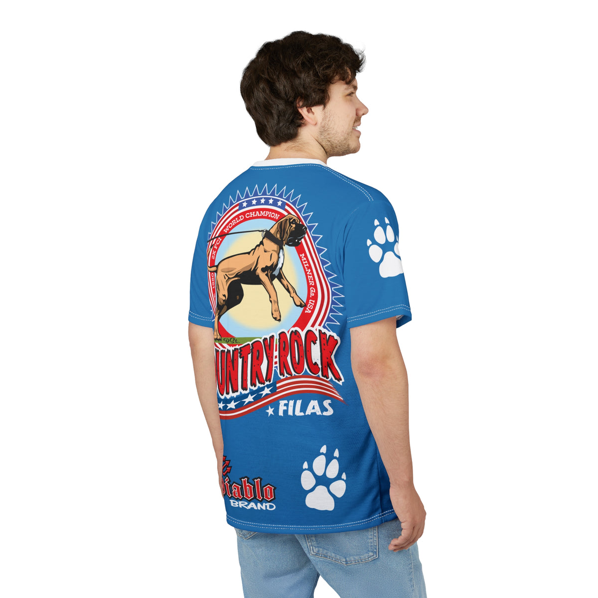 Country Rock Filas Graphic Super Tee — El Diablo Brand Paw Print T-Shirt