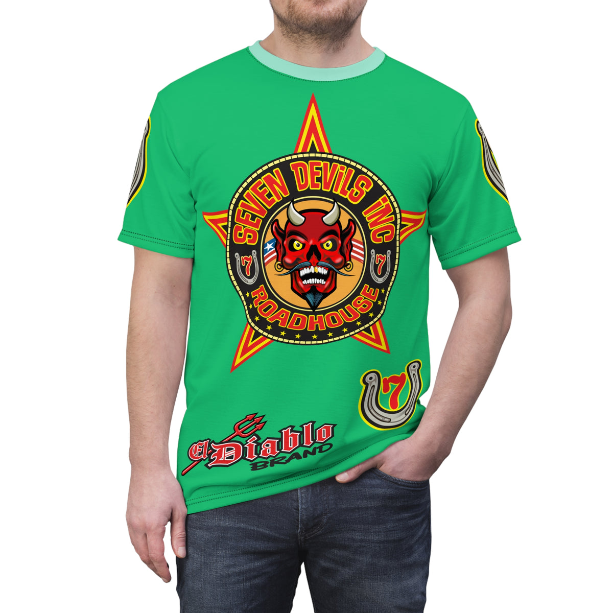 Copy of Seven Devils Inc. Roadhouse Graphic Tee - Motorcycle Custom Riding Super Tee