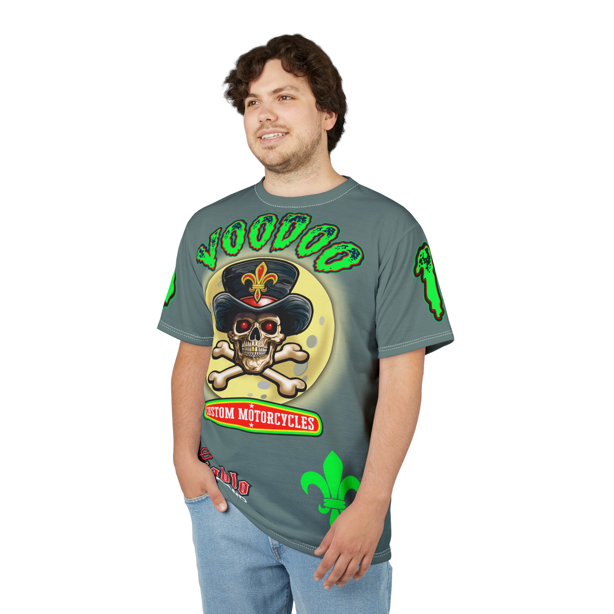 Voodoo Motorcycles Badass Super Tee, Unique Graphic Tee, Custom Biker Apparel