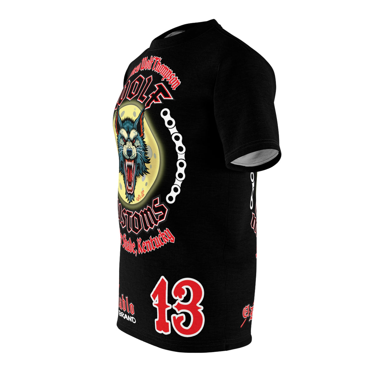 MWT Wolf Custom Motorcycles Super Tee — Viciously Cool High Performance Motorcycle Riding Shirt