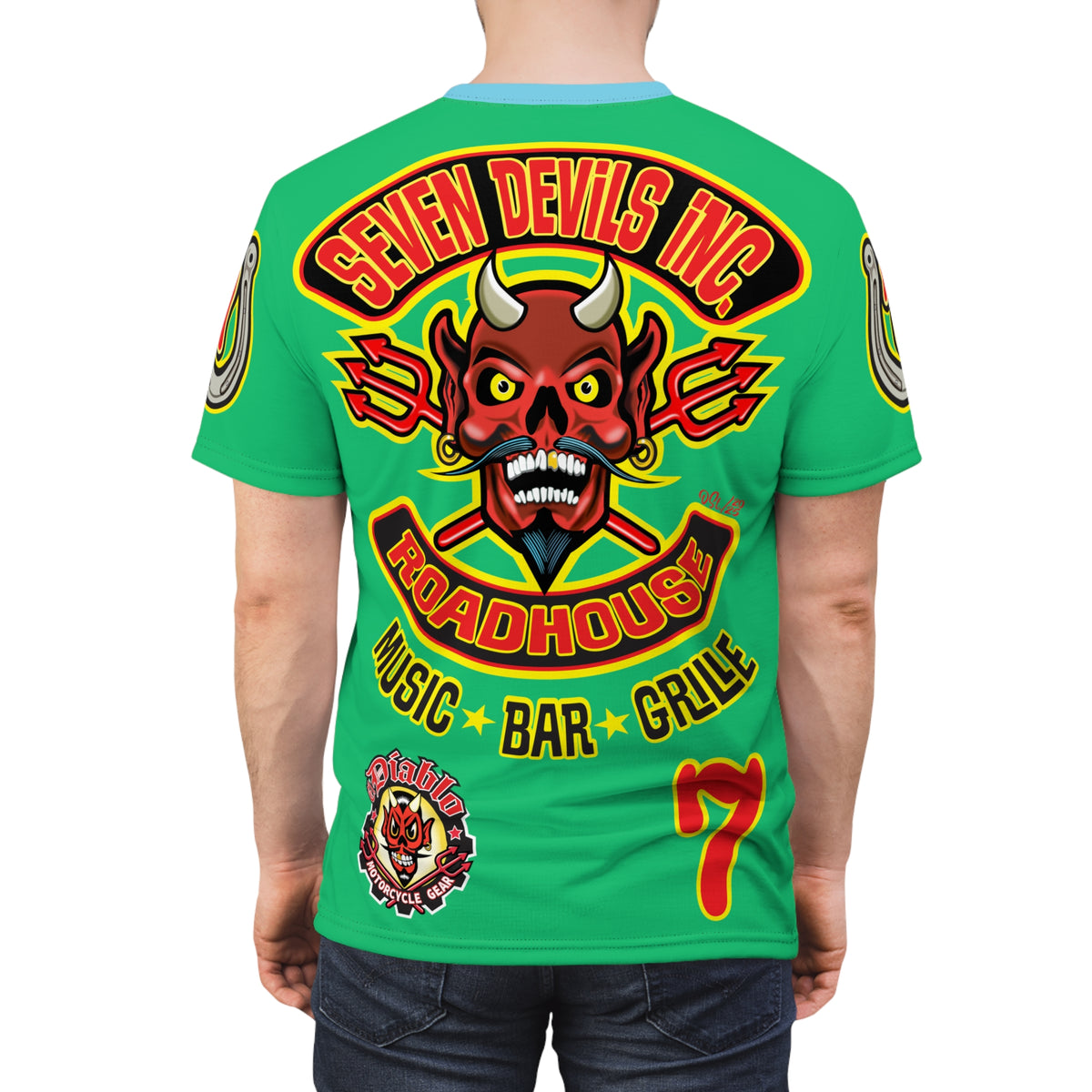 Copy of Seven Devils Inc. Roadhouse Graphic Tee - Motorcycle Custom Riding Super Tee