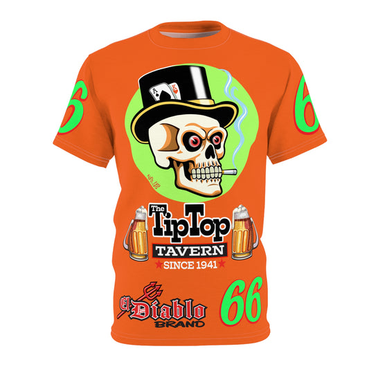 Tip Top Tavern Dive Bar Super Tee - Special Edition Orange Crush + XL Graphics - America's Best Dive Bar - Bikes Beers Babes & Bros. - Biker Bar Tee