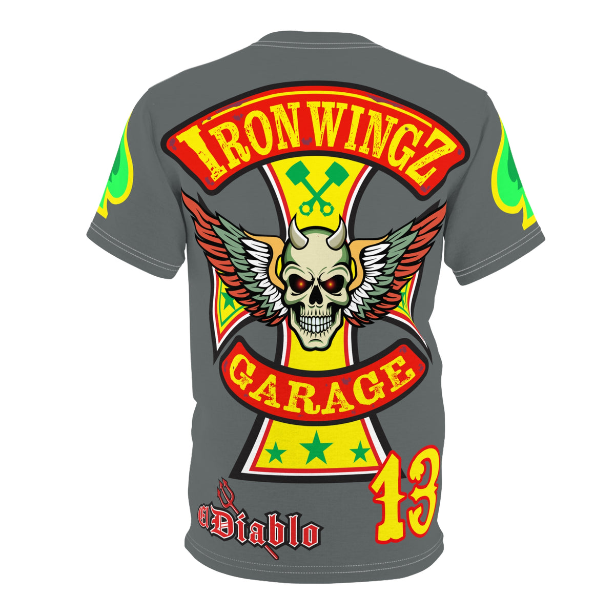 Iron Wingz Custom Motorcycle Unisex Super Tee - Bold Graphic Tee for Bikers
