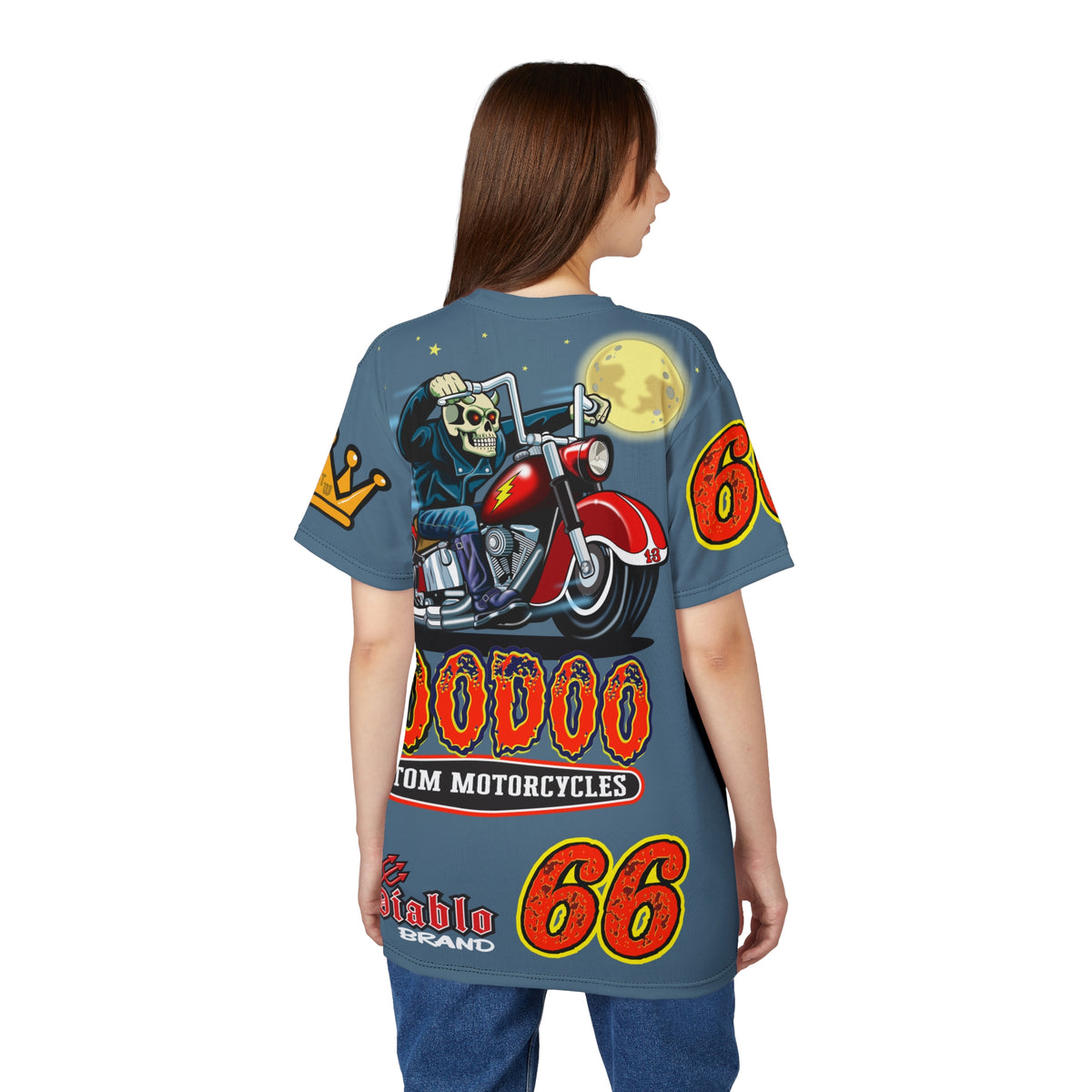 VooDoo Custom Motorcycles  Route 66 Unisex Super Tee - High Performance Riding Gear