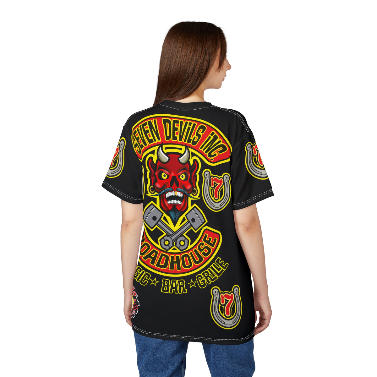 Seven Devils Inc. Roadhouse Graphic Tee - Motorcycle Custom Riding Super Tee - This is THE Super Tee you want to wear !!!!