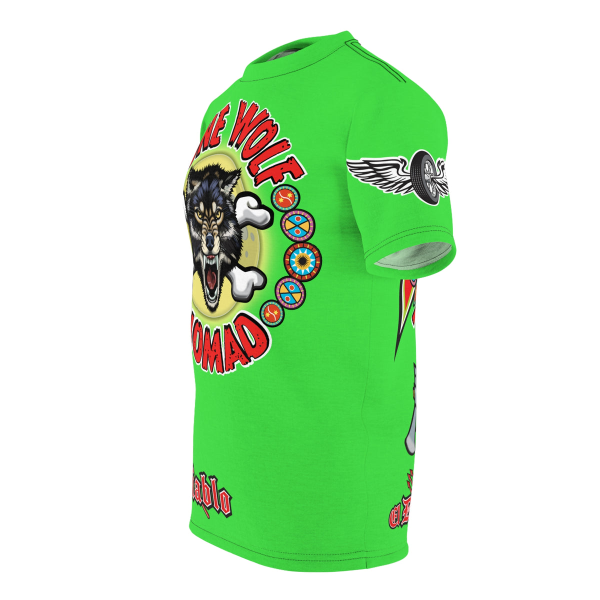Very Special Lone Wolf Nomad HiViz Super Tee - For The Independent No Club Bikers For Life