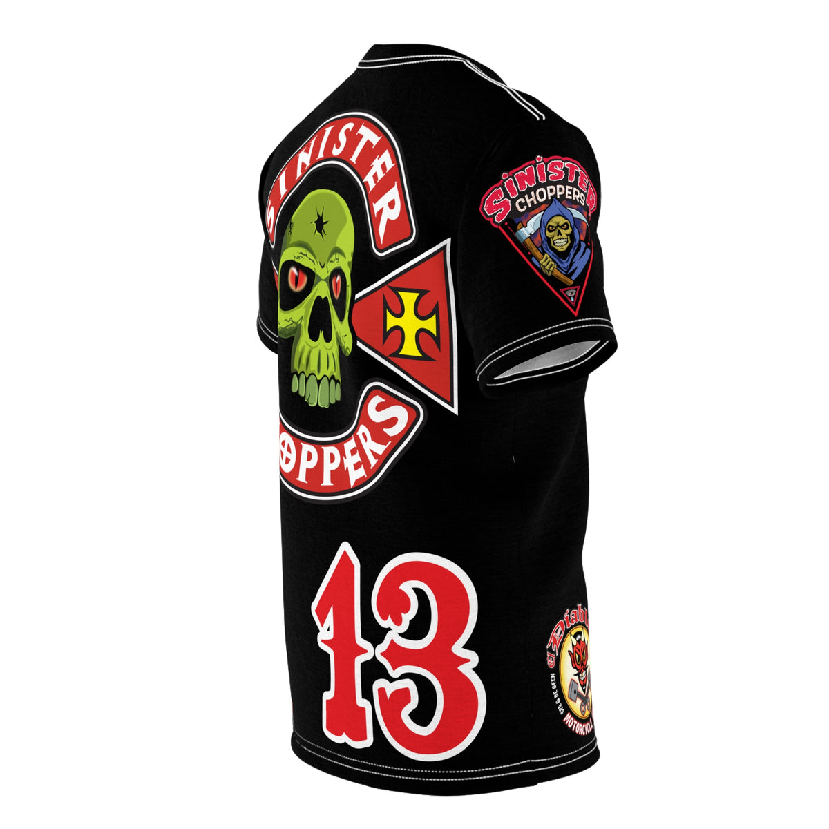 Sinister Choppers Ultimate HiViz Super Tee - Comfort, Performance and HiViz custom design