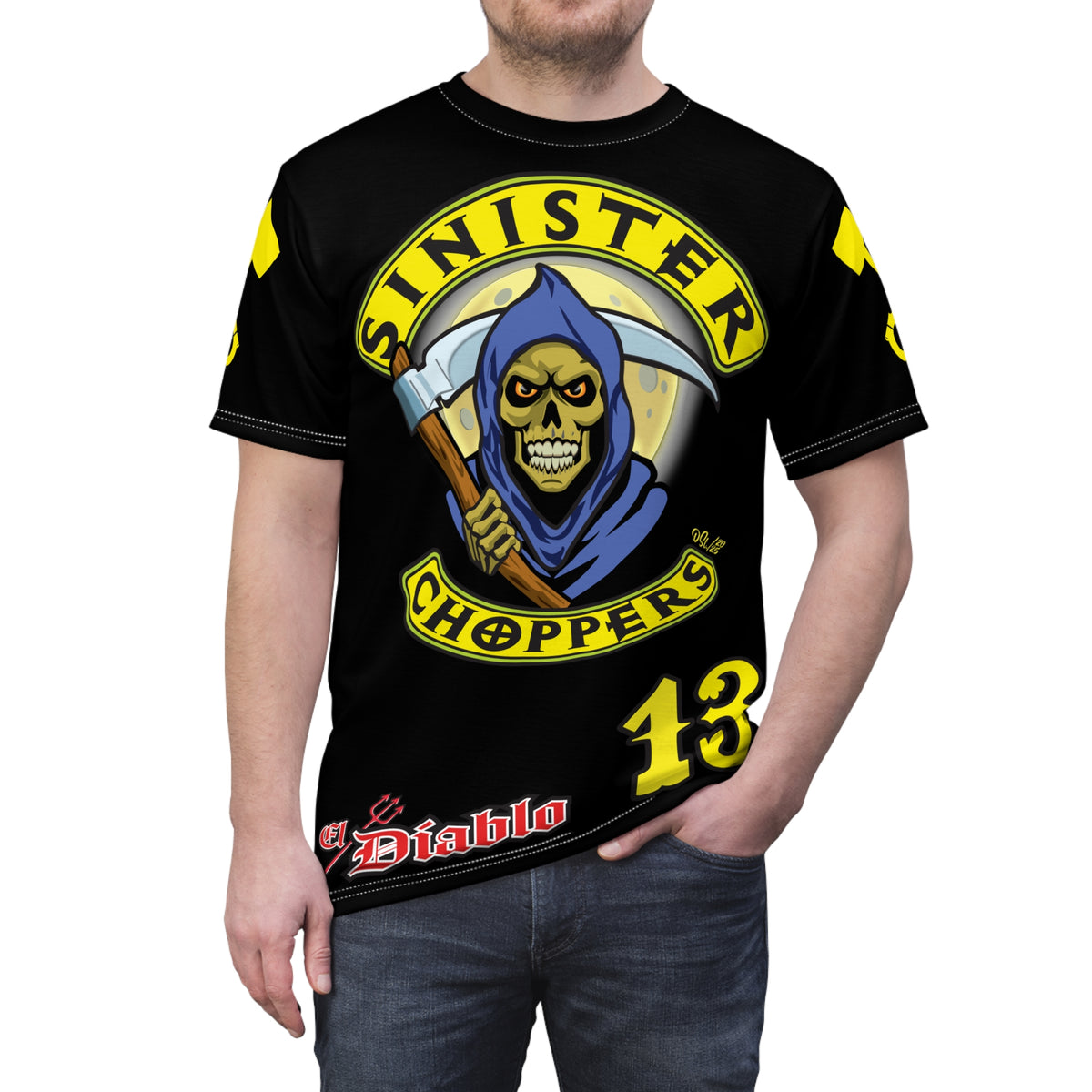 Sinister Choppers HiViz Custom Motorcycles Reaper Super Tee - High Performance Riding Wear