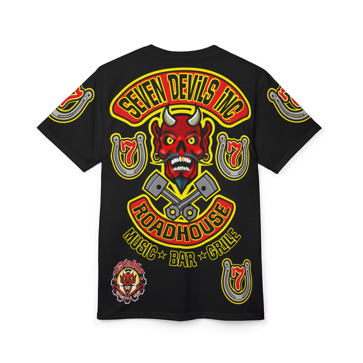 Seven Devils Inc. Roadhouse Graphic Tee - Motorcycle Custom Riding Super Tee - This is THE Super Tee you want to wear !!!!