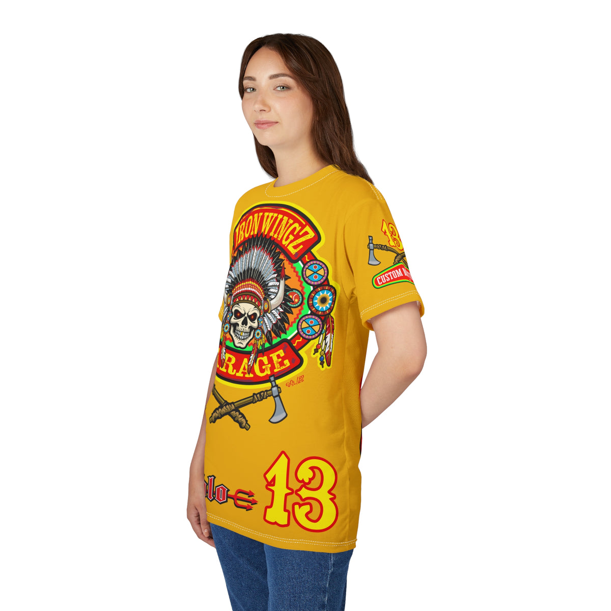 Iron Wingz Garage HiViZ Motorcycle Rider Super Tee