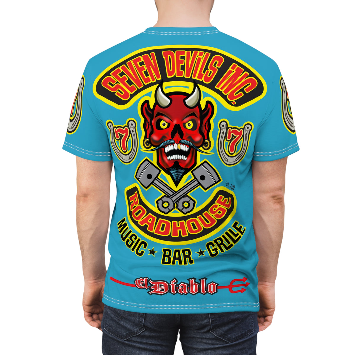 Seven Devils Inc. Roadhouse Graphic Tee - Motorcycle Custom Riding Super Tee
