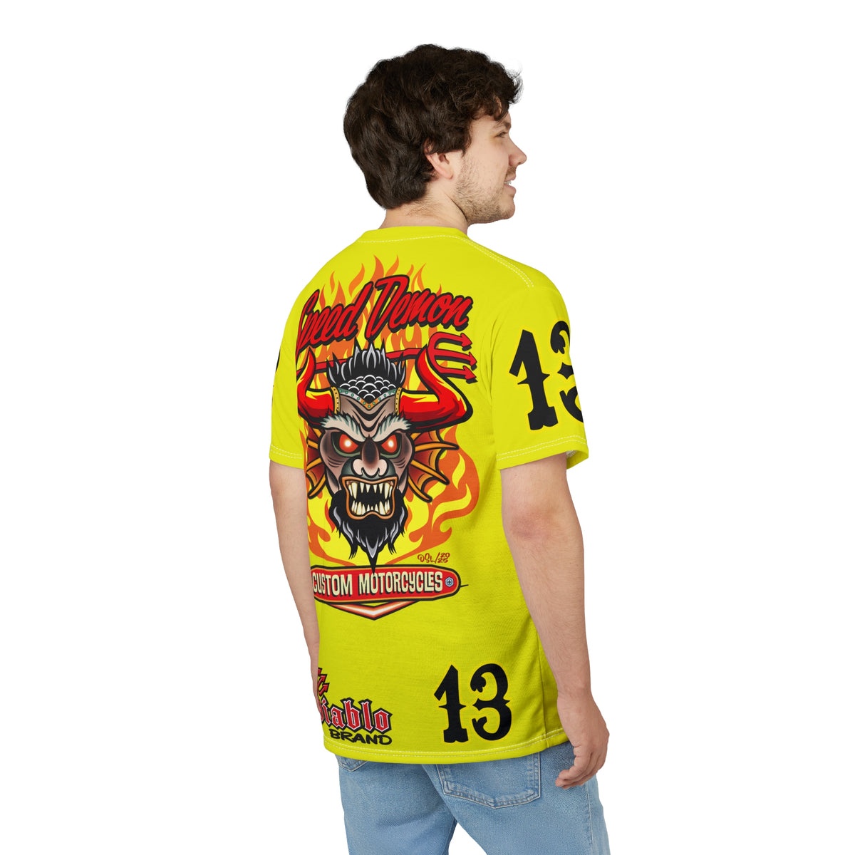 Demon Custom   Banana Rama HiViZ Super Tee — Extreme Edgy Graphics - Bad Attitude Custom Biker Riding Gear